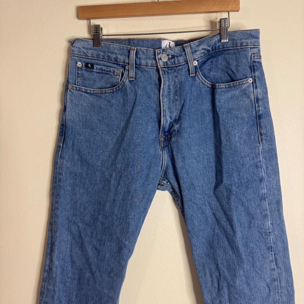 Calvin Klein Jeans Men's Straight Leg Denim Blue Jeans 33x30 90s retro - Picture 2 of 10